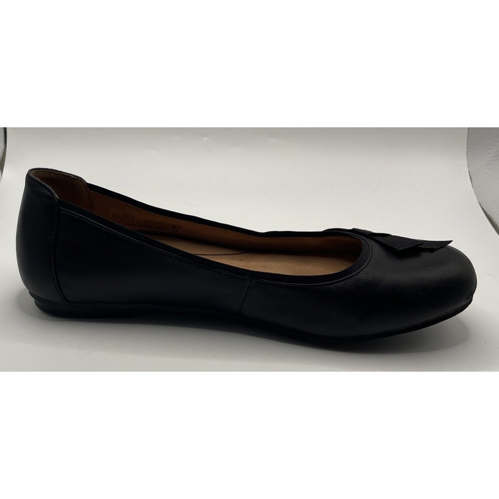 Vionic Martha Flats Black Leather With Bow Womens Comfort Shoe Size 8 Orthotic - Picture 7 of 9